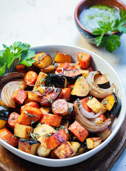 Roasted Root Vegetables with Iberico Jus